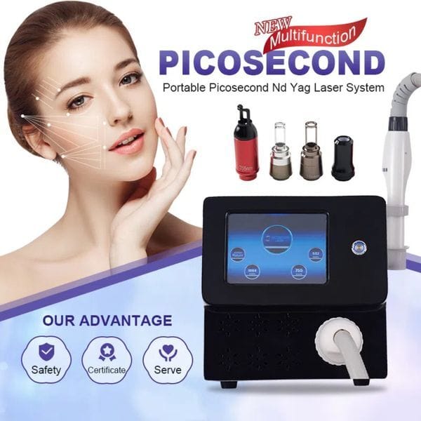 2025 Best Q-Switched ND YAG Laser Tattoo Removal Machine 755nm 1064nm 532nm and 1320nm Pico Laser Technology CE/ROHS Suitable For All Environments