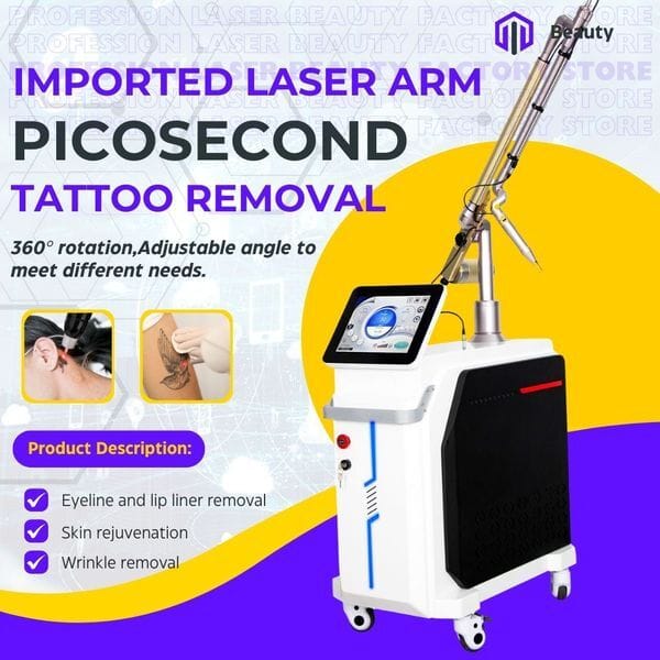 Picosecond Laser Tattoo Removal Machine For Beauty Salon Pigmentation Removal Skin Rejuvenation Freckle Removal Professional Cosmetic Laser Equipment