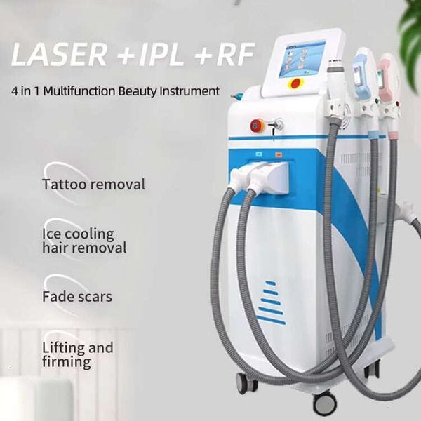 High Power 360 Magneto Optical Ice Painless Hair Removal Skin Rejuvenation OPT Elight Depilation Nd Yag Picosecond Tattoo Removal Carbon Peeling RF Machine