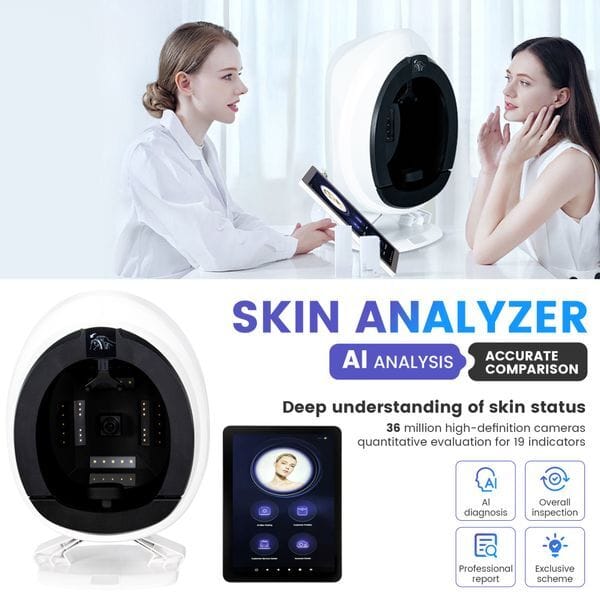 3D AI Facial Skin Analyzer Machine 8 Spectrum Skin Scanner Beauty Salon Equipment Professional Facial Analysis Tool