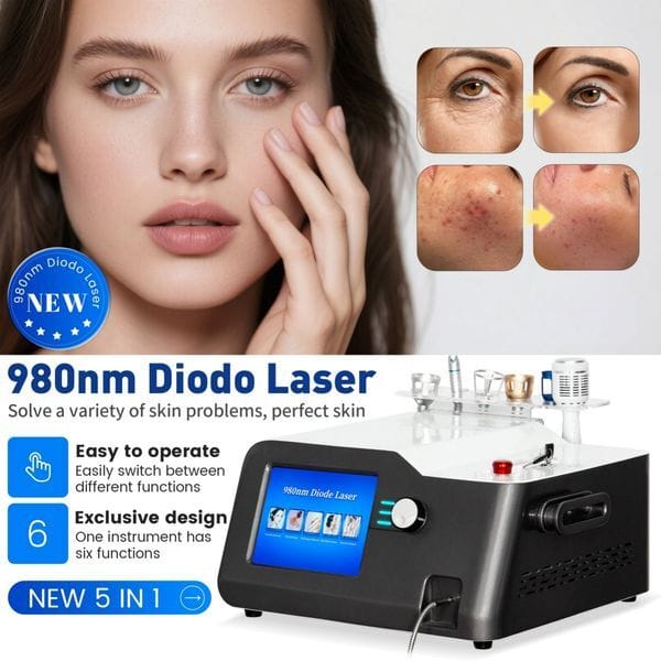 980nm Laser Multifunction Equipment For Vascular Removal Nail Fungus Healing Skin Rejuvenation Eczema Treatment And Cold Hammer Cooling
