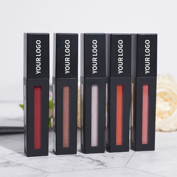 Color: Black - OEM wholesale makeup lip gloss private label luxury waterproof matte glossy lipgloss liquid lipstick
