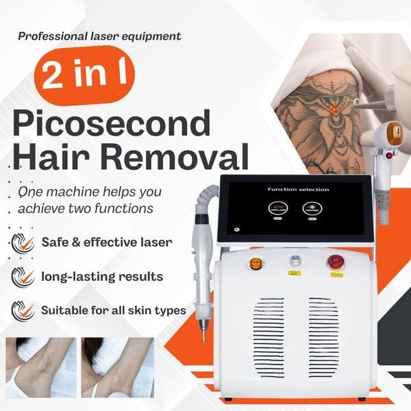 Professional Diode Laser Hair Removal Equipment With Picosecond Laser For Tattoo Removal Pigmentation Elimination Skin Whitening