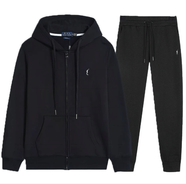 Color: Black - Size: 2XL - men small horse tracksuit designer polo Sets tracksuit men Men jackets sportswear sweat gym suits