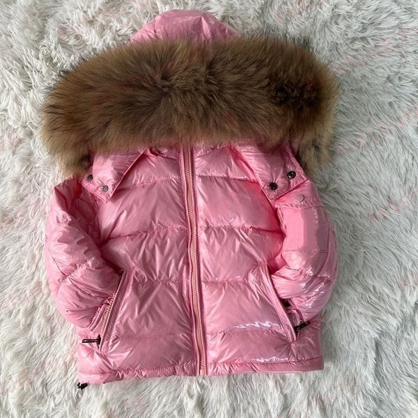 Color: #8 - Size: 80 - kids designe comfortable kid hoodies coat baby down jacket fasion 100% down filling top warm Hooded real fur collar multicolored girl boy school coats jackets AAA