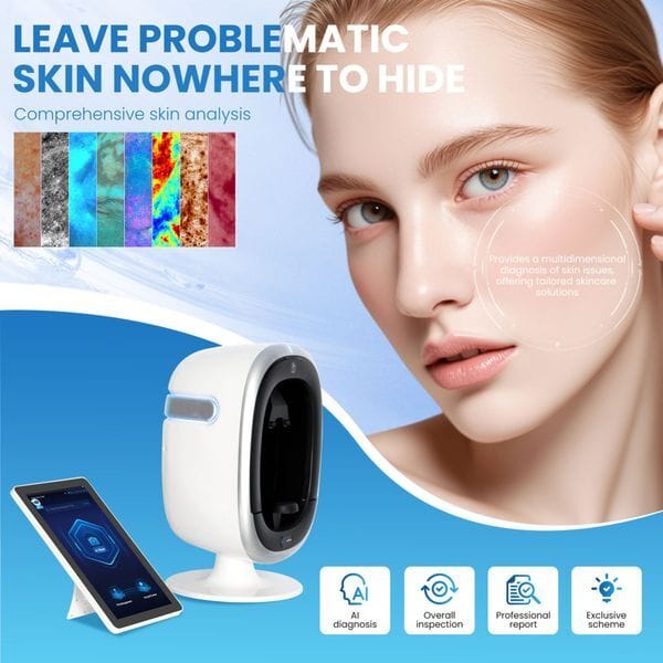 Professional Portable 3D Face Analyzer Machine AI Technology Skin Care Function 30 Million HD Camera Facial Skin Analysis Tool