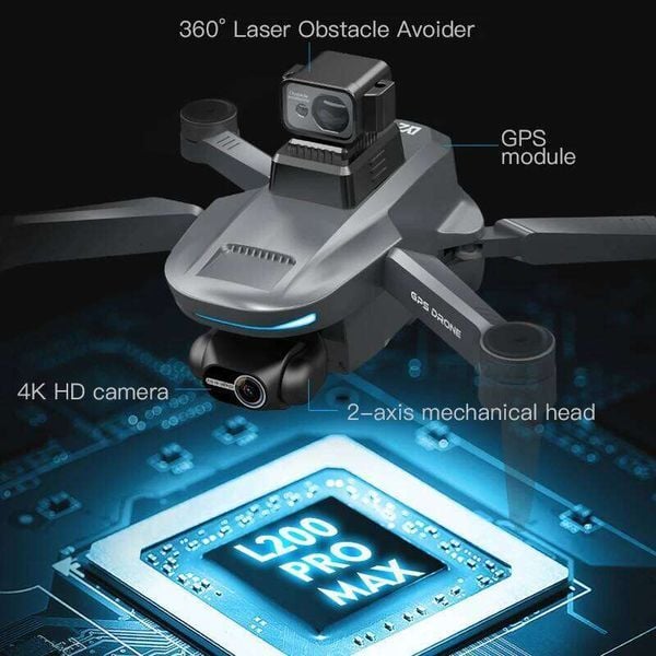 4K Drone Professional 2-Axis Gimbal 360?&deg; Obstacle Avoidance Brushless Motor GPS Quadcopter FPV RC Drones