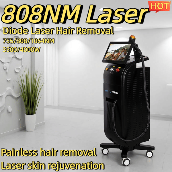 Diode Laser Hair Removal Machines Professional 755nm 808nm 1064nm Painless Permanent Hair Removal Non-invasive Permanent Cooling Head Painless Epilator Salon