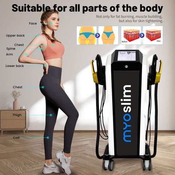 Multifunctional MYOSLIM EMS Body Sculpting Machine 2 in 1 With Facial Slimming Treatment Fat Reduction Muscle Toning and Anti-Aging Beauty Salon Device