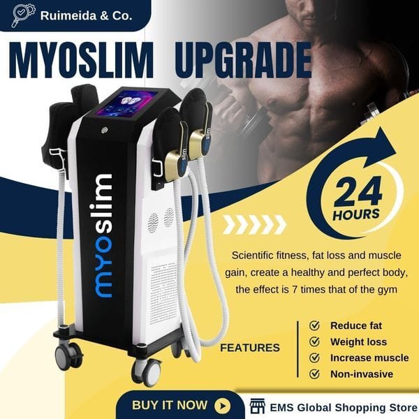 Body Sculpting EMS Machine 6500W 200HZ 15Tesla MYOSLIM Professional Equipment For Fat Reduction Tone Buttocks and Muscle Building