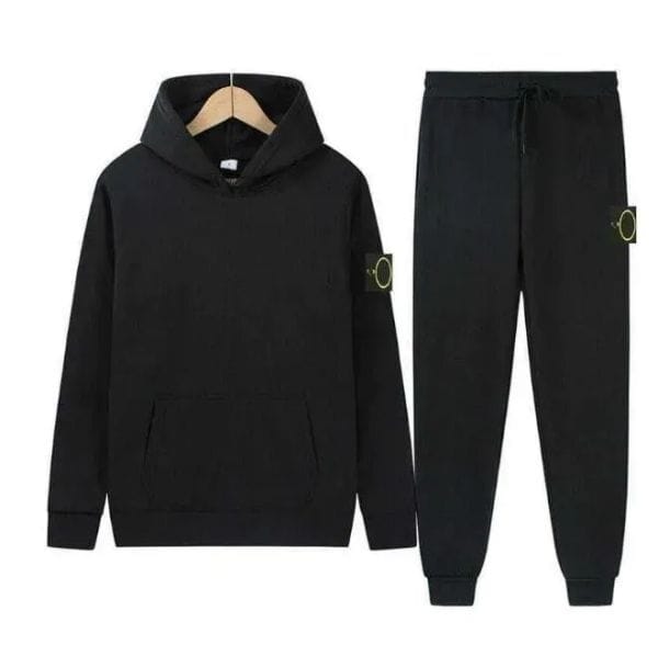 Color: White - Size: XL - Stone Fashion Tracksuit Classic Jacket u0026 Solid Sports Suit for Men L251022T0M4