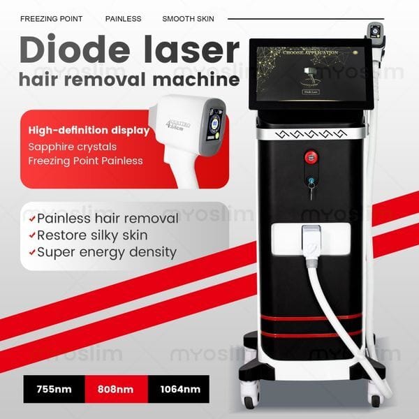 Portable 808nm Diode Laser Hair Removal Professional Device Cooling Head Painless Laser Epilator Face Body Hair Removal