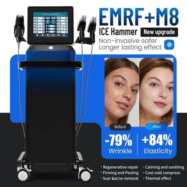 Gold Radio Frequency Micro-Needle Beauty Instrument, Facial Firming, Light Lines, Acne Pits, Repair, Anti-Aging Beauty Salon Special Equipment NEW