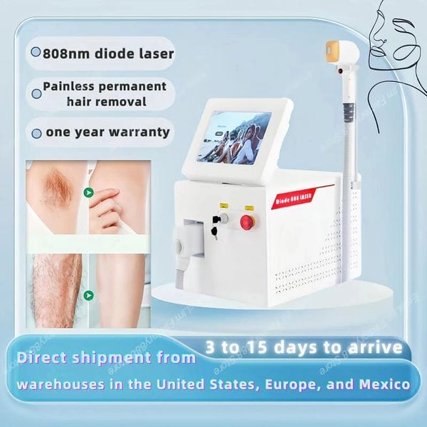 The Latest 808 Diode Hair Remover High Power Professional Three-Wavelength 755nm 808nm 1064nm Painless Hair Removal Efficient