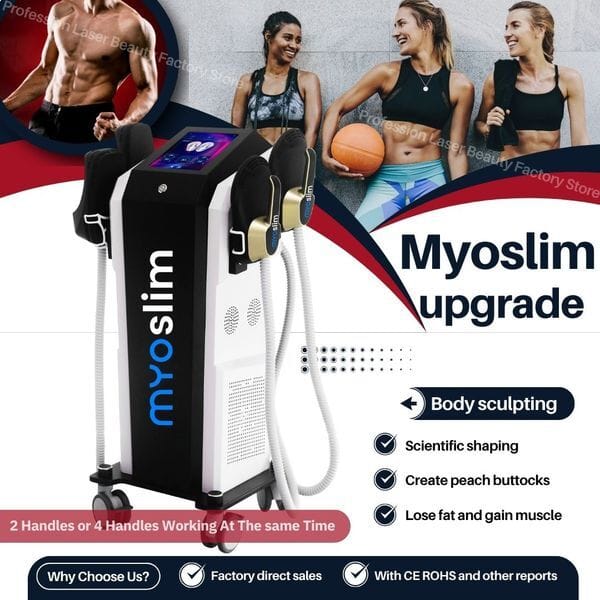 EMS Body Contouring Machine MYOSLIM HI-emt 6500W 15Tesla Professional Fat Burning Device For Fat Reduction and Tone
