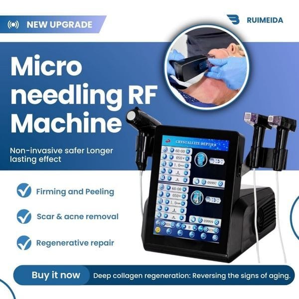 Microneedle Device Fractional Radio Frequency Machine Face Lifting Skin Rejuvenation Scar Acne Removal Anti Aging Beauty Salon Use