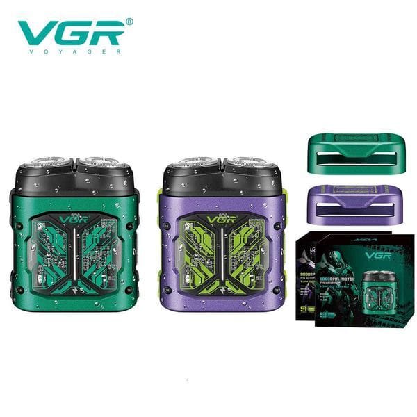 VGR New Metal Mech Wind Shaver Professional Grade Beard Whitening Dev Convenient He Shaver LED Digital Hair Trimmer V344 C251101