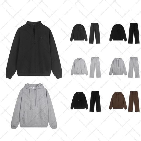Color: Dark gray-half zip - Size: L - mens designer tracksuits Hoodie yoga loose jacket stand up collar slimming jacket fitness womens mens sports top
