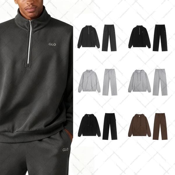 Color: Light blue-hoodie - Size: XL - mens designer tracksuits Hoodie yoga loose jacket ao zipper jacket fitness womens mens sports top