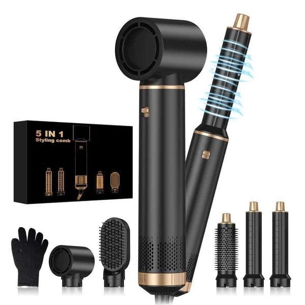 Color: White - 5 in 1 Multifunction Air Styler Hot Air Brush Hair Dryer Brush Thermal Brush Magic Styler Hair Dryer Brush Z251112