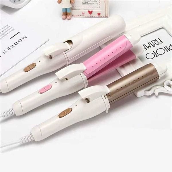 3 In 1 Gold Electric Hair Curler For Women Professional Ceramic Curling Iron Hair Straightener Heated Roller Multifunction X251114