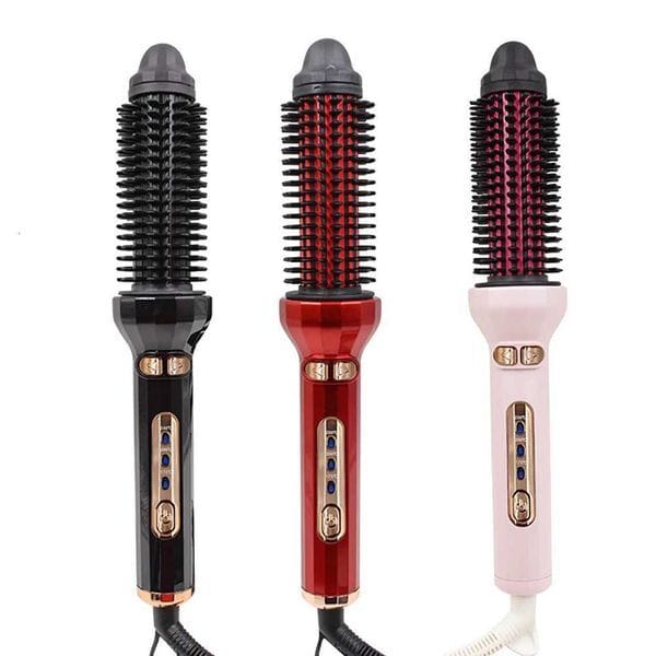 Automatic Rotating Electric Hair Brushes 2 in 1 Straightening and Curling Ionic Hot Comb Ceramics Fast Heating Anti -scalding X251114