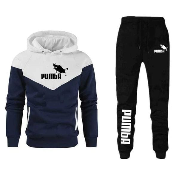 Color: W4 - Size: M - 2023 Autumn/Winter New Sports Sweater Set Mens Youth Sports Sweater Two Piece Set Fashion Personzed PUMBA Printed Coat T251114