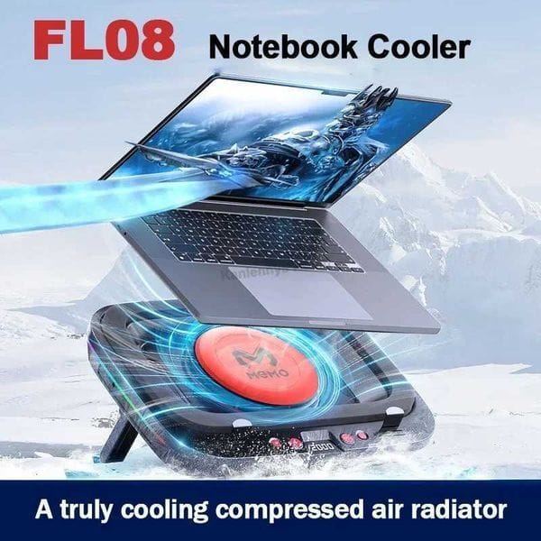 FL08 Laptop Cooler Strong Wind Cooling Stand Base Adjustable Powerful Fan Pressure Game Cooling Pad Bracket For Laptop NotebooksM251115