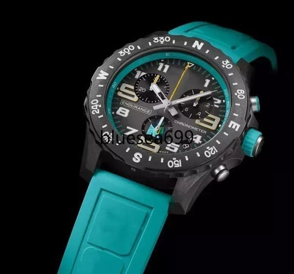 Designer style bre Luxury montre endurance pro mens watches Quartz high quality reloj rubber strap chronograph wristwatch rubber silicone men watch b26s