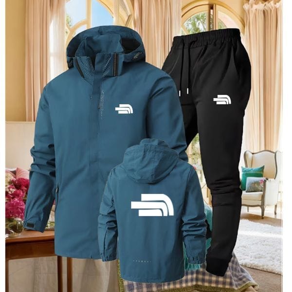 Color: Black - Size: 3XL - Adult: yes - Men tracksuit Set Brand Mens Tracksuit women's long sleeve Sporting Fitness Clothing Two Pieces Long Sleeve Hoodies Jacket + Pants Casual Men's Track Suit