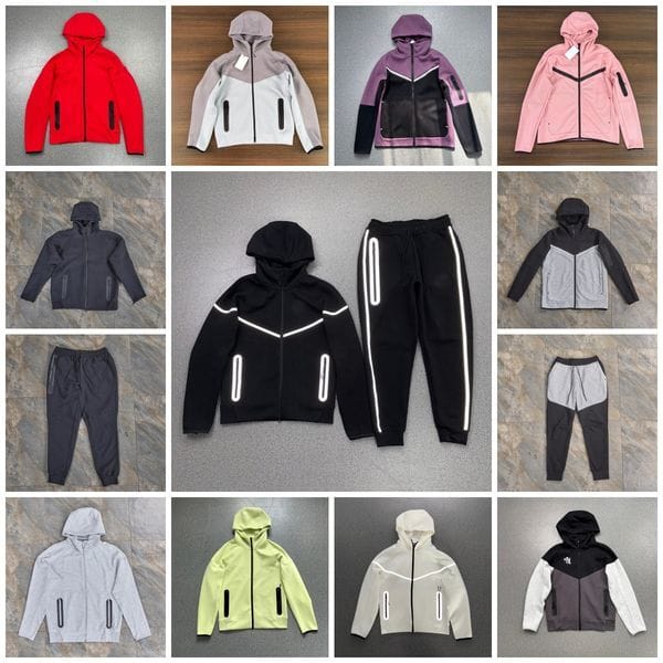 Color: Lavender - Size: Asian size XXL - Adult: yes - Tech Fleece Mens Womens tracksuit Hoodies Pants Jackets Nocta Tracksuit Tech fleece Tracksuits Hooded Sweatshirts Loose Pants windbreaker Reflective