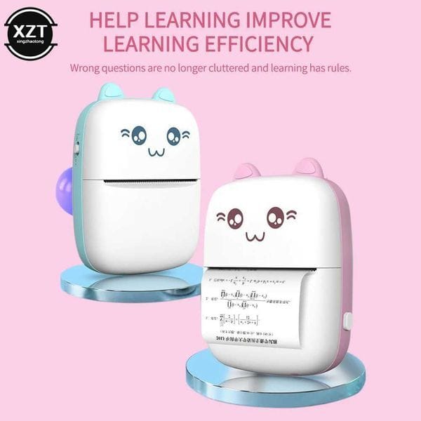 Pocket Mini Printer for Student Portable Thermal Sticker Printer Wireless Portable Label Printer for Android IOS H251127