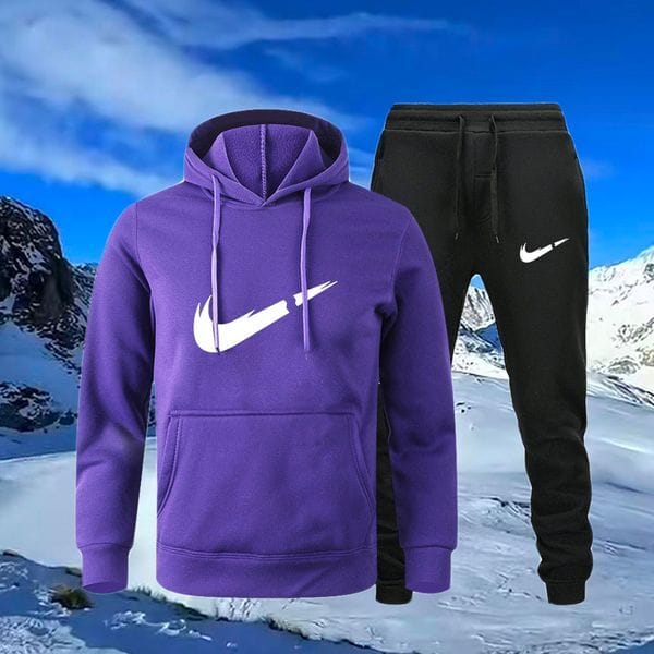Color: Purple - Size: L - Adult: yes - designer brand hoodie Mens Tracksuits basketball dunk Sport Wear Hoodie Sweatpants High Quality 14 Color Hooded Long sleeve Joggers Sweatpants Suit Tracksuit