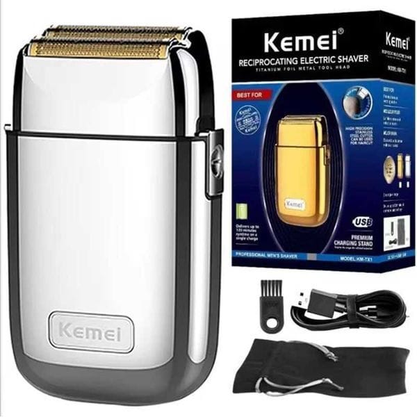 Kemei Tx1 Rechargeable Metal Housing Pro Electric Shaver For Men Hair Beard Electric Razor Bald Shaving hine Finishing Fade Y251203