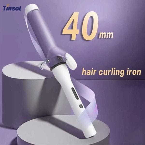 40MM Professional Ceramic J-Shape Rotating Big Wave Curling Iron Electric Curling Iron Hair Styling Tools Salon Styling Tools Y251204