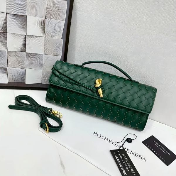 Color: 9# - Top Designer Bag New Handmade Woven Bag Shoulder Baguette Bag Fashion Horizontal Clutch Evening Bag Classic Luxury Women's Crossbody Bag