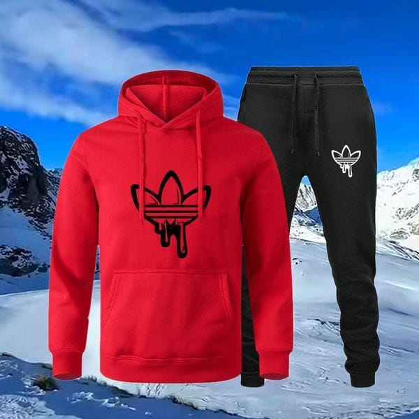 Color: Blue - Size: L - Adult: yes - Hoodie Sweatshirt Men's Tracksuits Autumn And Winter Multi-pocket Long-sleeved Hoodie Sports Leisure Pants Two-piece Fitness Jogging Suit Mens Hooded