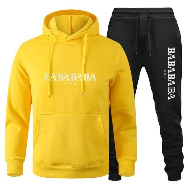 Color: Grey 1 - Size: 3XL - Adult: yes - Designer Mens Hoodie Track Pants Set - Urban Casual Wear