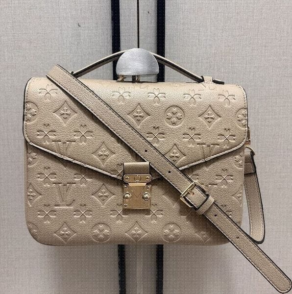 Color: Embossed khaki YC7 - 10A designer Woman Purse handbag Bag Date code serial number Quality Leather women purse messenger shoulder body POCHETTE METIS M44875