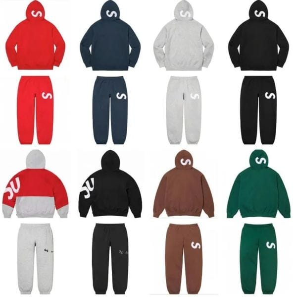 Color: Black white hoodie - Size: XL - Tracksuit Men hoodie pants Tracksuits Letter Print Mens Cotton Hoodie Sets Street Casual Round Neck Pullover Sweatshirt Pants Set hoodie