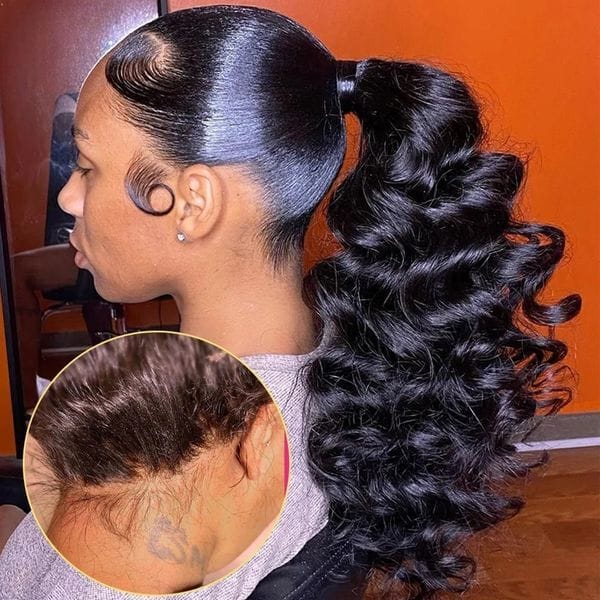 Color: HD Transparent Lace Wig - 36 40 Inch Black Wigs Loose Deep Wave 13x6 HD Lace Frontal Human Hair Wig 180 Density 360 Full Lace Front Brazilian Curly Hair Wigs Preplucked