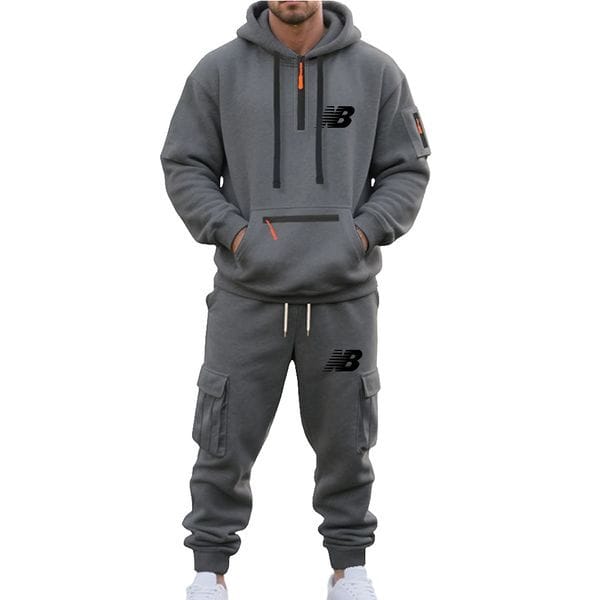 Color: Gray - Size: 2XL - Adult: yes - Mens Tracksuits Designer Tech Fleece Men Hoodies pants sportpants Jogger suits zipper Thin sportswear men winter coat tech fleece Man Joggers sportsuit