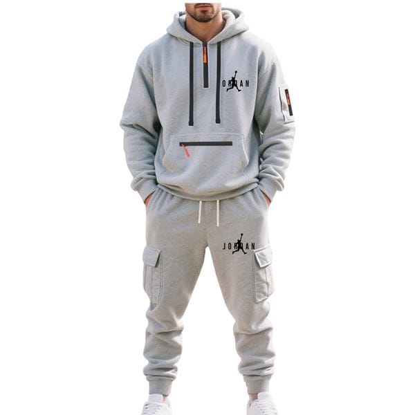 Color: Navy blue - Size: XL - Adult: yes - Mens tracksuit hoodie Designer men Print hoodies fashion sweatsuit man pullover sweatsuit Loose Pants Two piece casual jogging suit mens sweatpants Streetwear