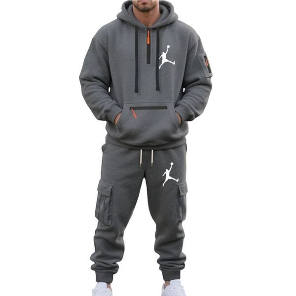 Color: Navy blue - Size: 3XL - Adult: yes - 2025 New Men's Tracksuit 2 Piece Set Black Jogging Suit Men Fashion Clothing Streetwear Clothes Sweat Suits Running Clothes Plus Size M-3XL