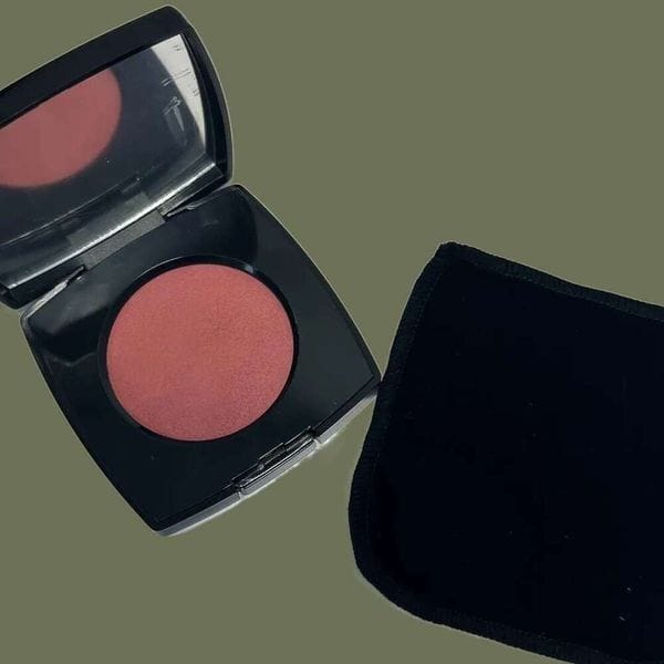 Color: Chocolate - New 2025 Girl Face Beauty Cosmetics Long Lasting natural Harmonie De Blush Harmony 0.38OZ Net Weight 8g With Brush and 4 Color ROUGE FRANC