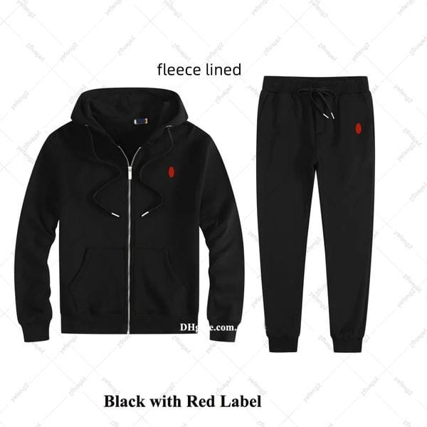Color: Color 1 - Size: Asian Size xl - Mens tracksuit designer sets sportswear mens polo tracksuit pullover hoodie cardigan Zipper pocket Sweatsuits