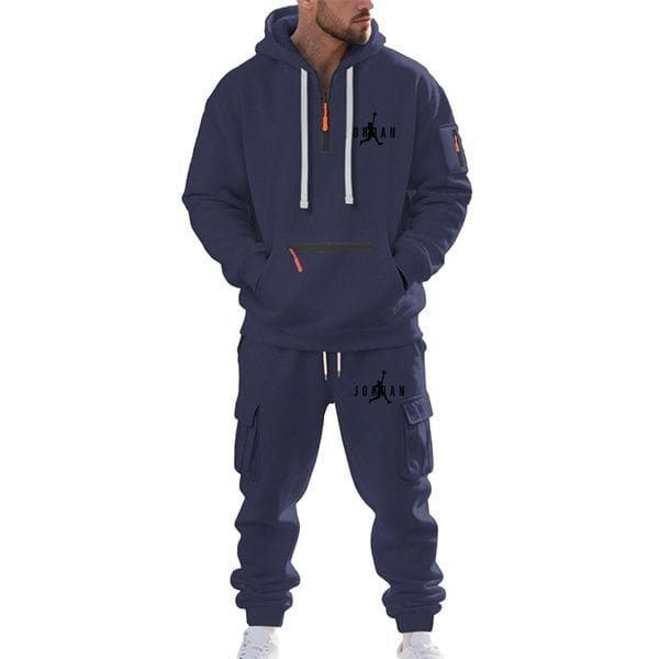 Color: Indigo - Size: 3XL - Adult: yes - Mens Tracksuits Designer Sets Luxury Brand Tracksuit Zipper Hoodies Pants Men Clothing Sweatshirt Casual Tennis Sport Fashion Sweat Suit