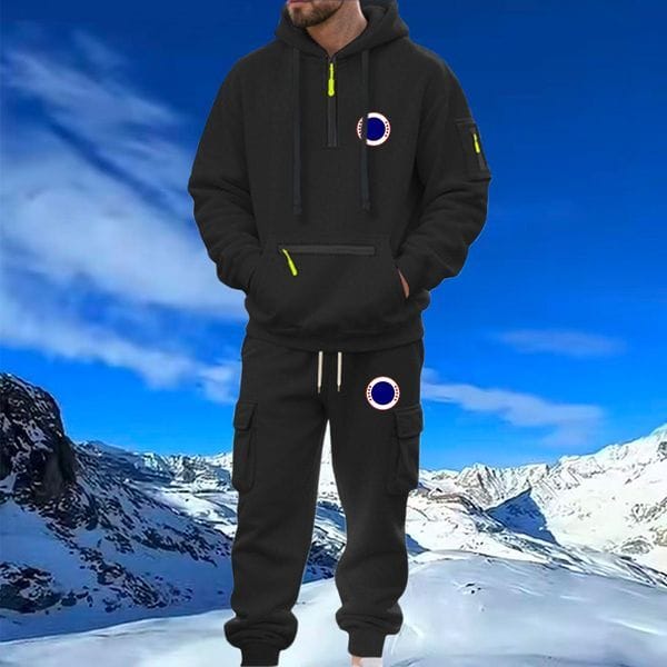 Color: Indigo - Size: M - Adult: yes - Men's Tracksuits 2026 Spring Top Fashion Trend Menswear Brand Zipper Sportswear Long Sleeve Sweater And Jogging Pants Set Two-piece Run