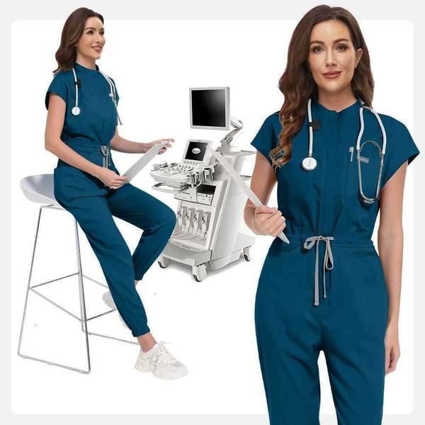 Color: 42166black - Size: XL - Fig Scrub Set New 2026 Womenws 2 Piece Set Hospital Scrub Suits Nurse Uniform Women Clothing For Doctor Scrub Set Beauty Work Clothes Surgery Top Pants F67