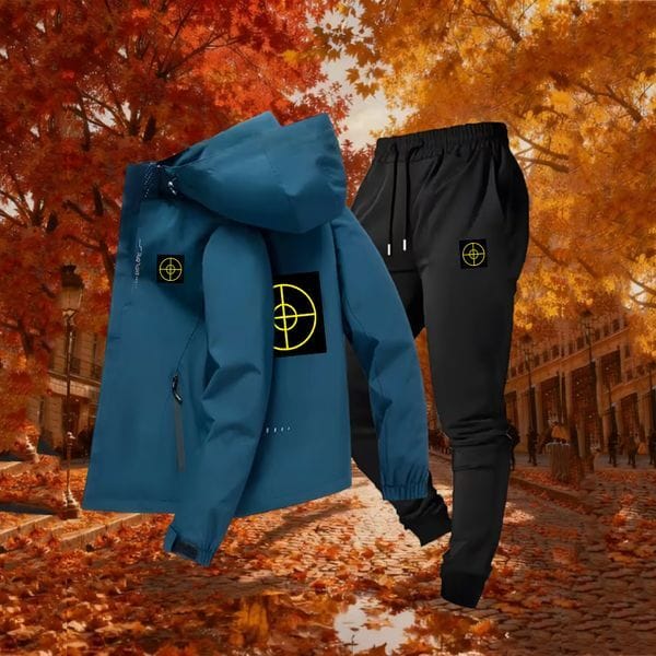 Color: Blue - Size: XL - Adult: yes - 2025 New women and mens hoodies jacket Tracksuits Set jacket High quality Designer Tracksuits Fashion Pants Clothing Suit Sport Style Loose PrintLetter